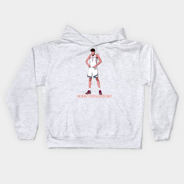 CHET HOLMGREN Kids Hoodie by origin illustrations